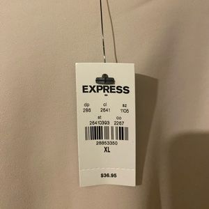 Express faux leather top.